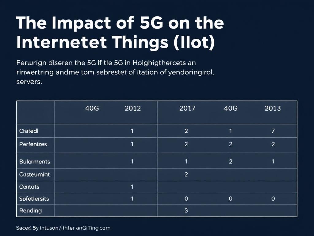     L'Impact de la 5G sur l'Internet des Objets (IoT).. Tableau comparatif : 4G vs 5G pour l'IoT